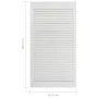 Wardrobe door with white pine wood slats 99.3x39.4 cm by vidaXL, cabinet doors - Ref: Foro24-151169, Price: 43,21 €, Discount: %