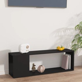 Mueble para TV madera contrachapada negro 100x24x32 cm Mueble para TV madera contrachapada negro 100x24x32 cm