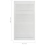 Puerta de armario lamas 2 uds madera pino blanco 99,3x39,4 cm de vidaXL, Puertas de armarios - Ref: Foro24-151170, Precio: 81...