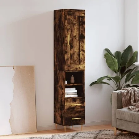 Sideboard aus geräuchertem Eichensperrholz 34,5x34x180 cm von vidaXL, Sideboards - Ref: Foro24-3200254, Preis: 103,88 €, Raba...