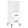 Hochglänzendes Sideboard aus weißem Sperrholz, 34,5 x 34 x 180 cm von vidaXL, Sideboards - Ref: Foro24-3200259, Preis: 120,14...