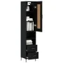 Aparador de madera contrachapada negro 34,5x34x180 cm de vidaXL, Aparadores - Ref: Foro24-3200258, Precio: 112,98 €, Descuent...