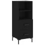Schwarzes Sperrholz-Sideboard 34,5 x 34 x 180 cm von vidaXL, Sideboards - Ref: Foro24-3200258, Preis: 112,99 €, Rabatt: %
