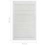Lamellen für Kleiderschranktüren, 2 Stück, weißes Kiefernholz, 99,3 x 49,4 cm von vidaXL, Schranktüren - Ref: Foro24-151173, ...