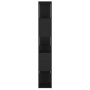 Librería separador madera contrachapada negro 100x24x155 cm