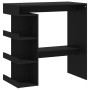 Mesa bar estante almacenaje contrachapada negro 100x50x101,5 cm en Mesas de cocina y de comedor | Comprar online en Foro24