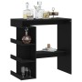 Mesa bar estante almacenaje contrachapada negro 100x50x101,5 cm en Mesas de cocina y de comedor | Comprar online en Foro24