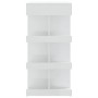 Mesa bar con estante aglomerado blanco brillo 100x50x101,5 cm