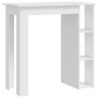 Mesa bar con estante madera contrachapada blanco 102x50x103,5cm en Mesas de cocina y de comedor | Comprar online en Foro24