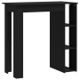Mesa bar con estante madera contrachapada negro 102x50x103,5 cm en Mesas de cocina y de comedor | Comprar online en Foro24