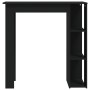 Mesa bar con estante madera contrachapada negro 102x50x103,5 cm en Mesas de cocina y de comedor | Comprar online en Foro24