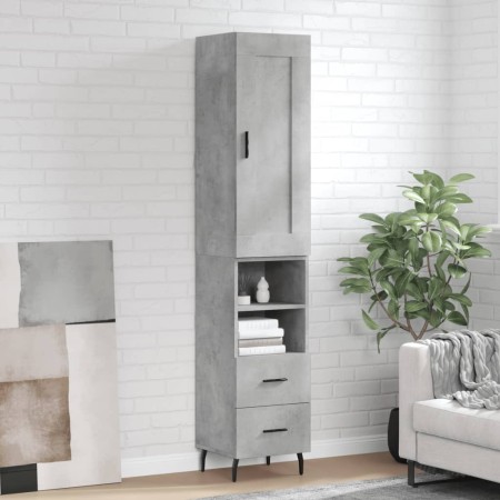 Grau-betonierter Sperrholz-Sideboard 34,5x34x180 cm von vidaXL, Sideboards - Ref: Foro24-3200277, Preis: 109,14 €, Rabatt: %