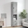 Grau-betonierter Sperrholz-Sideboard 34,5x34x180 cm von vidaXL, Sideboards - Ref: Foro24-3200277, Preis: 107,68 €, Rabatt: %