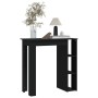 Mesa bar con estante madera contrachapada negro 102x50x103,5 cm en Mesas de cocina y de comedor | Comprar online en Foro24