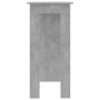 Mesa bar con estante contrachapada gris hormigón 102x50x103,5cm en Mesas de cocina y de comedor | Comprar online en Foro24