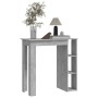 Mesa bar con estante contrachapada gris hormigón 102x50x103,5cm en Mesas de cocina y de comedor | Comprar online en Foro24