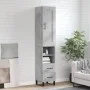 Aparador de madera contrachapada gris hormigón 34,5x34x180 cm de vidaXL, Aparadores - Ref: Foro24-3200285, Precio: 109,41 €, ...