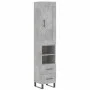 Aparador de madera contrachapada gris hormigón 34,5x34x180 cm de vidaXL, Aparadores - Ref: Foro24-3200285, Precio: 109,41 €, ...