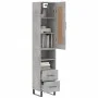 Aparador de madera contrachapada gris hormigón 34,5x34x180 cm de vidaXL, Aparadores - Ref: Foro24-3200285, Precio: 109,41 €, ...