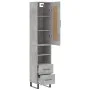 Aparador de madera contrachapada gris hormigón 34,5x34x180 cm de vidaXL, Aparadores - Ref: Foro24-3200285, Precio: 109,41 €, ...