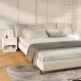 Mesitas de noche 2 uds madera contrachapada blanco 45x34x44 cm en Mesitas de noche | Comprar online en Foro24