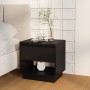 Mesita de noche madera contrachapada negro 45x34x44 cm en Mesitas de noche | Comprar online en Foro24