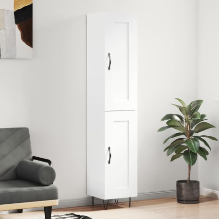 Hoher Schrank aus glänzend weißem Sperrholz, 34,5x34x180 cm. von vidaXL, Sideboards - Ref: Foro24-3200483, Preis: 104,68 €, R...
