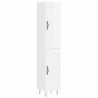 Hoher Schrank aus glänzend weißem Sperrholz, 34,5x34x180 cm. von vidaXL, Sideboards - Ref: Foro24-3200483, Preis: 104,68 €, R...