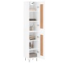 Aparador alto madera contrachapada blanco brillo 34,5x34x180 cm by vidaXL, Sideboards - Ref: Foro24-3200483, Price: 104,68 €,...