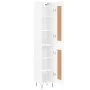 Hoher Schrank aus glänzend weißem Sperrholz, 34,5x34x180 cm. von vidaXL, Sideboards - Ref: Foro24-3200483, Preis: 103,43 €, R...