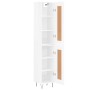 Hoher Schrank aus glänzend weißem Sperrholz, 34,5x34x180 cm. von vidaXL, Sideboards - Ref: Foro24-3200483, Preis: 104,68 €, R...