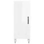Hoher Schrank aus glänzend weißem Sperrholz, 34,5x34x180 cm. von vidaXL, Sideboards - Ref: Foro24-3200483, Preis: 103,43 €, R...