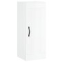 Hoher Schrank aus glänzend weißem Sperrholz, 34,5x34x180 cm. von vidaXL, Sideboards - Ref: Foro24-3200483, Preis: 104,68 €, R...