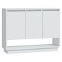 Aparador de madera contrachapada blanco 97x31x75 cm