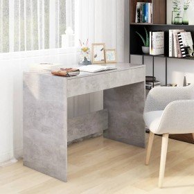 Escritorio de madera contrachapada gris hormigón 101x50x76,5 cm Escritorio de madera contrachapada gris hormigón 101x50x76,5 cm