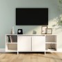 Mueble para TV madera contrachapada blanco 130x35x50 cm en Muebles TV | Comprar online en Foro24