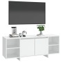 Mueble para TV madera contrachapada blanco 130x35x50 cm en Muebles TV | Comprar online en Foro24