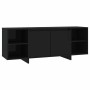 Mueble para TV madera contrachapada negro 130x35x50 cm en Muebles TV | Comprar online en Foro24