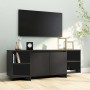 Mueble para TV madera contrachapada negro 130x35x50 cm en Muebles TV | Comprar online en Foro24