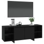 Mueble para TV madera contrachapada negro 130x35x50 cm en Muebles TV | Comprar online en Foro24