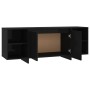 Mueble para TV madera contrachapada negro 130x35x50 cm en Muebles TV | Comprar online en Foro24