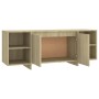 Mueble para TV madera contrachapada roble Sonoma 130x35x50 cm en Muebles TV | Comprar online en Foro24