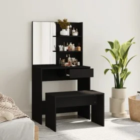 Black vanity set 74.5x40x141 cm by vidaXL, Bedroom Dressers - Ref: Foro24-3114140, Price: 94,73 €, Discount: %