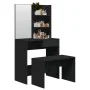 Schwarzes Schminktisch-Set 74,5x40x141 cm von vidaXL, Schlafzimmerkommoden - Ref: Foro24-3114140, Preis: 94,73 €, Rabatt: %