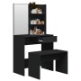 Schwarzes Schminktisch-Set 74,5x40x141 cm von vidaXL, Schlafzimmerkommoden - Ref: Foro24-3114140, Preis: 95,89 €, Rabatt: %