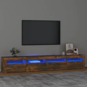 TV cabinet with LED lights smoked oak color 240x35x40 cm by vidaXL, TV Furniture - Ref: Foro24-3152727, Price: 152,75 €, Disc...
