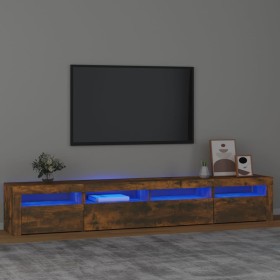 TV-Schrank mit LED-Leuchten, Farbe Eiche geräuchert, 240 x 35 x 40 cm von vidaXL, TV-Möbel - Ref: Foro24-3152727, Preis: 155,...