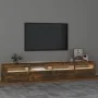 TV-Schrank mit LED-Leuchten, Farbe Eiche geräuchert, 240 x 35 x 40 cm von vidaXL, TV-Möbel - Ref: Foro24-3152727, Preis: 152,...