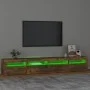 TV-Schrank mit LED-Leuchten, Farbe Eiche geräuchert, 240 x 35 x 40 cm von vidaXL, TV-Möbel - Ref: Foro24-3152727, Preis: 152,...