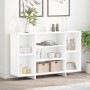 Aparador de madera contrachapada blanco 120x30x75 cm